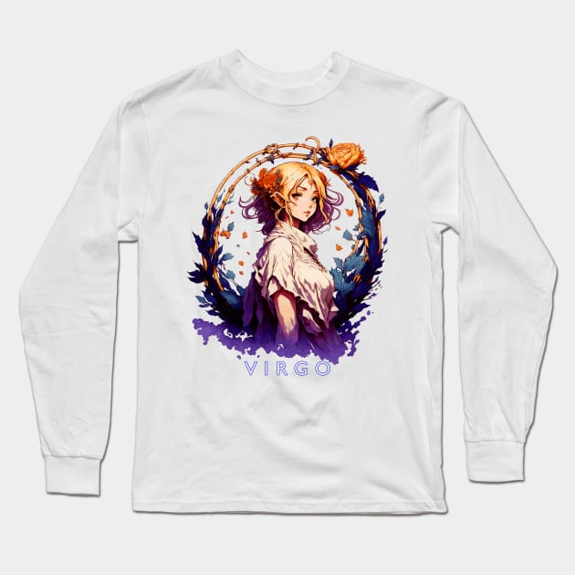 Zodiac sign Virgo T-shirt Long Sleeve T-Shirt by Emotiondesign